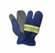 Перчатки пожарного трехпалые из ткани 77-БА-032-АП (типа 'Номекс') с ИСП цвет синий